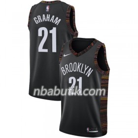NBA Mænd Trøje Brooklyn Nets Treveon Graham 21 2018-19 Nike City Edition Sort Swingman